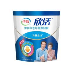 舒化 伊利 欣活中老年营养奶粉400g袋装无蔗糖成人奶粉高钙多维16条*25g