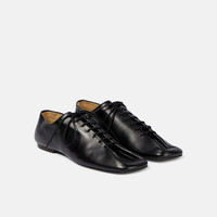 LEMAIRE【秋冬新品】 女士 Souris皮革德比鞋 P00828946 黑色 3