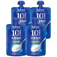 形动力（Shapetime）吸吸袋希腊酸奶0蔗糖8.5g蛋白营养干净配方低温酸奶125g*4袋 【高蛋白10g/袋】吸吸袋