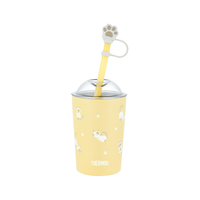 膳魔师（THERMOS）保温杯316L不锈钢男女带盖吸管杯 萌宠系列TCKO黄色360ml