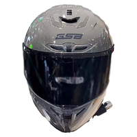 GSB 国仕邦 SB 国仕邦 摩托车头盔男女冬季防雾机车赛车大码全盔微瑕四季  水泥灰（配透明镜片）