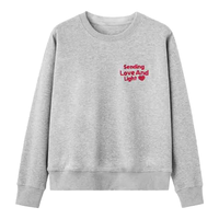 百家好/百家好圆领基础款卫衣女2024秋季宽松长袖上衣 灰色 L