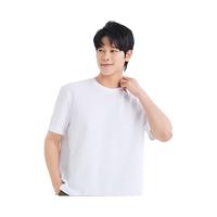 十如仕T恤男女款短袖【华夫格】透气速干重磅体恤春夏季休闲通勤 T19 白色 XL