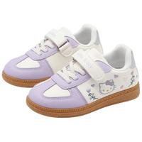 凯蒂猫Hello Kitty童鞋女童运动鞋时尚德训鞋女孩百搭儿童平底板鞋6833紫米36 36 码适合脚长22.3-22.8cm