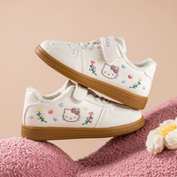 凯蒂猫Hello Kitty童鞋女童运动鞋时尚德训鞋儿童平底板鞋冬季保暖二棉鞋6847米色30 米色 (加绒内里) 30 码适合脚长18.4-18.9cm