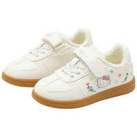 凯蒂猫Hello Kitty童鞋女童运动鞋时尚德训鞋儿童平底板鞋冬季保暖二棉鞋6847米色35 米色 (加绒内里) 35 码适合脚长21.7-22.2cm