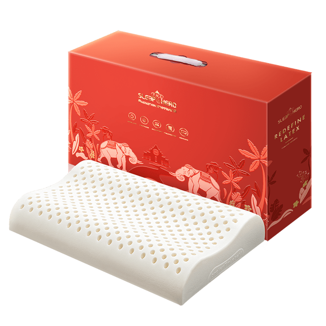 睡眠英雄 SleepHero 波浪透气乳胶枕 56*36*7/9cm