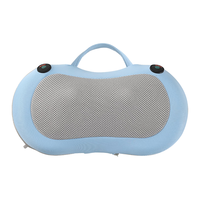 MIAOJIE 妙界 颈椎按摩器肩颈腰部多功能按摩仪车载按摩枕头实用礼盒装 M3皮质款-天空蓝