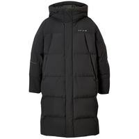 杰克·琼斯(JACK&JONES)冬季潮流背部字母反光胶印长款连帽加厚鹅绒羽绒服男装224412003 黑色E40 175/96A/M 鹅绒254g