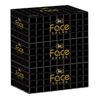 洁柔 C&S 黑Face系列 抽纸 4层108抽3盒(195*192mm)