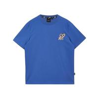 杰克·琼斯（JACK&JONES）夏季男装撞色斜纹半袖上衣直筒版圆领短袖T恤 深海蓝223201147 S 170