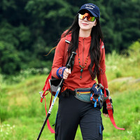 卓尼维斯 Journey wish 户外原创连帽运动登山吸汗透气高弹速干衣长袖打底T恤女