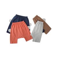 巴厘小猪（BALIPIG）婴儿大屁屁裤短裤休闲裤夏季薄款哈伦裤儿童七分裤一 橙红 100 cm