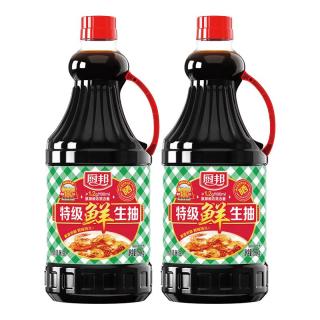 宅家食光：厨邦 特级鲜生抽1.92kg*2特级酱油黄豆酿造家用炒菜鲜味调味品调料