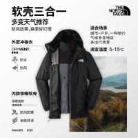 保暖服饰、PLUS会员：THE NORTH FACE 男款抓绒内胆三合一冲锋衣 89B1