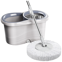 百家好世 旋转拖把2拖布 手压拖地桶干湿两用