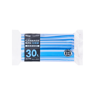 旭包鲜 厨房家用办公垃圾袋50cm*60cm*30只装 点段式增厚强韧清洁塑料袋