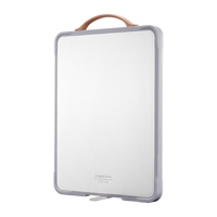 康巴赫（KBH）双面抗菌菜板 不锈钢砧板加厚案板不易发霉家用切菜板擀面板 中号（40*28*1.8cm）