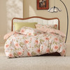 水星家纺 40支全棉印花被套 繁花·花倾颜  150x210cm