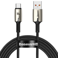 倍思 100W/66W快充 Type-C数据线  尼龙织 Type-C USB-A 100W 6A