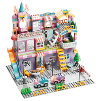 FEELO 费乐 大颗粒儿童益智力拼装积木玩具女孩子合体公主城堡别墅模型