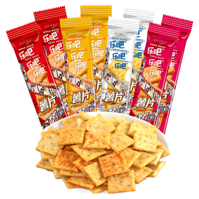 乐吧 非油炸薯片 200g 混合装 50g*4包
