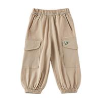 欧孕 酷潮工装 凉感透气 儿童长裤 卡其 100cm