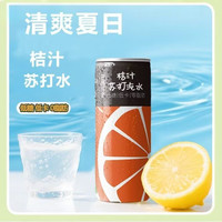 田园约定 桔汁苏打汽水 低糖低卡0脂橘子气泡水330ml*6罐饮料整箱装