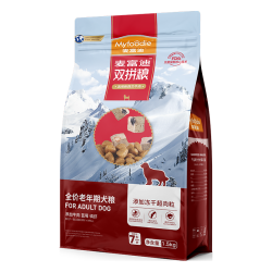 麦富迪 老年犬狗粮超肉粒冻干双拼粮9kg 高龄犬（牛肉蓝莓磷虾）