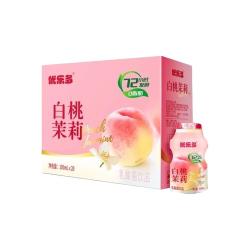 优乐多 乳酸菌饮品白桃茉莉早餐益生菌酸奶整箱 最多24瓶