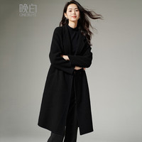 晚白【新品】2025简约气质双面呢外套全羊毛大衣女【甄选100%绵羊毛】 黑色 L
