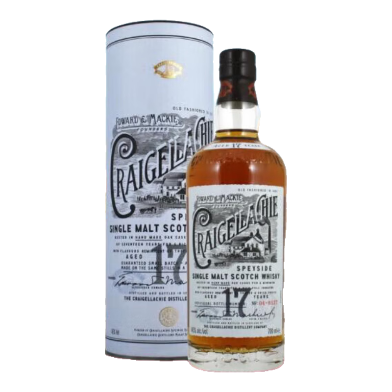 克莱嘉赫（Craigellachie）17年 苏格兰 单一麦芽威士忌 700ml 礼盒装 洋酒 斯佩塞区  
