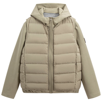 GXG男装 商场同款多色短款连帽羽绒服23年冬季GEX1D2525694 卡其色 165/S