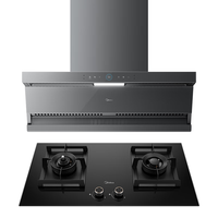美的（Midea）抽烟烟机灶具套装 顶侧双吸变频【蒸汽洗AK5max】油烟机家用26风量烟灶套装AK5max+Q518S-A天然气