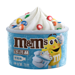 m&m's 冰淇淋 牛乳口味70g*3杯 M豆雪糕 冰激淋