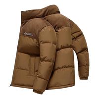 雪中飞 SNOWFLYING冬季羽绒服男灯芯绒拼接立领撞色休闲加厚保暖外套8962 焦糖 170--100-120