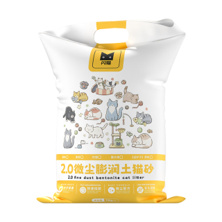 闪猫膨润土猫砂20斤低沉除臭高效结团不粘底猫砂除臭猫沙10kg猫咪用品 【工厂直发】原味20斤