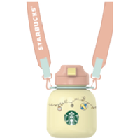 星巴克(Starbucks)派对萌宠系列不锈钢双饮口杯(配杯带)580ml保温杯水杯子