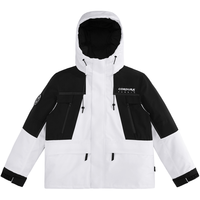 男装冬季鹅绒户外工装连帽cordu男式羽绒服