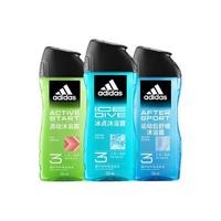  adidas/阿迪达斯 海洋香氛清新持久留香 男士沐浴露洗发水洗面奶三效合一  750ml