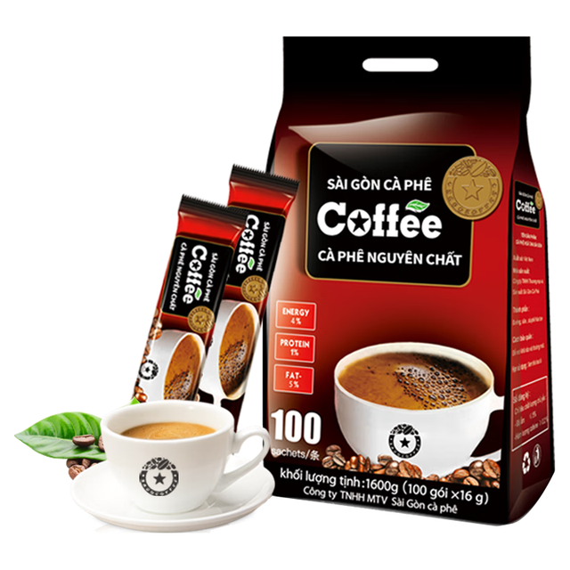 西贡咖啡 越南进口西贡三合一速溶原味咖啡100条1600g