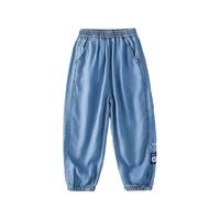 棉花堂【莱赛尔】童装男童牛仔裤夏款儿童女童直筒裤子薄款软牛仔 牛仔蓝 110