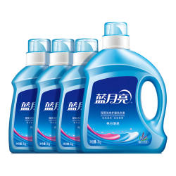 蓝月亮 亮白增艳洗衣液薰衣草香 2kg瓶+1kg*3瓶 护色增艳 易漂 品质严选