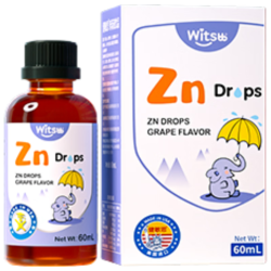 witsBB 锌滴剂螯合锌婴幼儿儿童锌补充剂敏宝专研60ml*1瓶