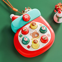 欧因 圣诞袜欢乐打地鼠儿童圣诞袜打地鼠-红色