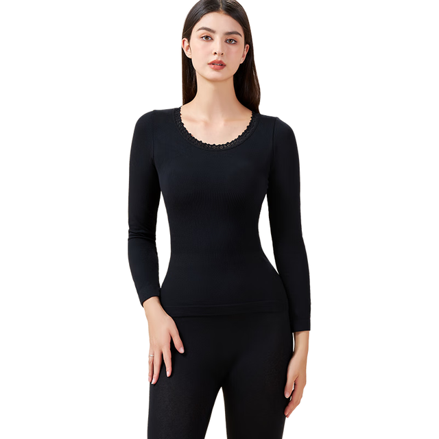 浪莎 秋衣秋裤女莫代尔棉薄款秋冬季美体显瘦保暖内衣套装打底衫肤色