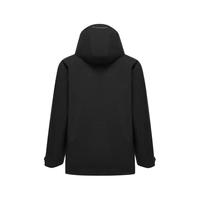 波司登冬鹅绒羽绒服男冲锋衣轻薄连帽户外露营时尚外套 黑色8056 185/100A