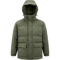 波司登奥莱冬季男一手长时尚休闲羽绒服老花连帽面包服外套