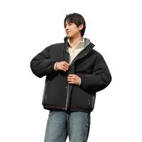 森马 Semir羽绒服男2024冬季宽松双面穿外套短款保暖立领上衣百搭潮
