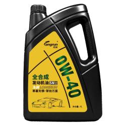 龙润 润滑油 全合成汽油机油润滑油 0W-40 SN PLUS级 4L 汽车保养 SN PLUS 0W